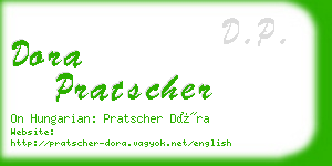 dora pratscher business card
